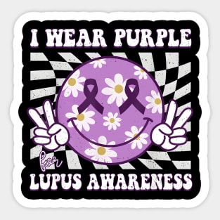 I Wear Purple for Lupus Awareness Sticker